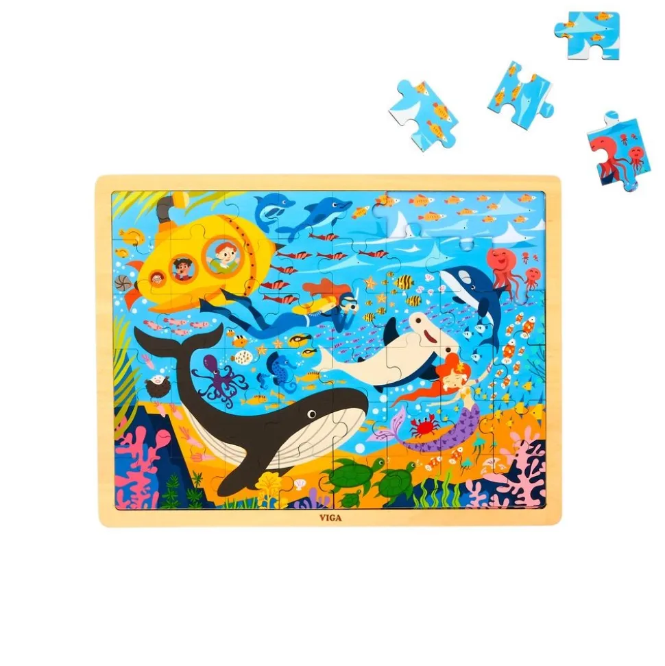 Wooden 48-Piece Puzzle Kit - Set of 8