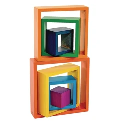 Wooden Rainbow Squares