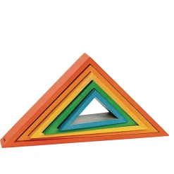Wooden Rainbow Triangles