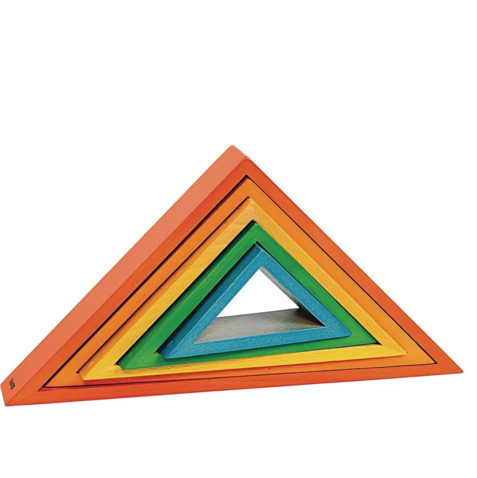 Wooden Rainbow Triangles
