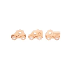 Wooden Vehicles, Set of 12 - Natural