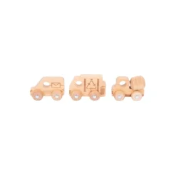 Wooden Vehicles, Set of 12 - Natural