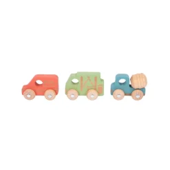 Wooden Vehicles, Set of 12 - Rainbow