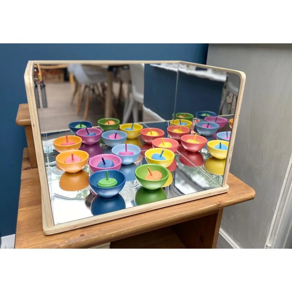 Wooden 5-Way Mirror