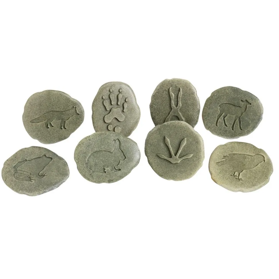 Woodland Animal Footprint Stones - Set of 8