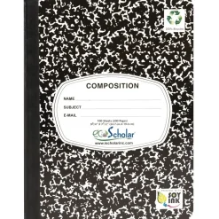 Writing Journal, 100 Sheets - Marble Black