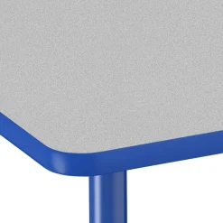 48" x 48" Clover Activity Table with Adjustable Tiny Tot Legs - Gray/Blue