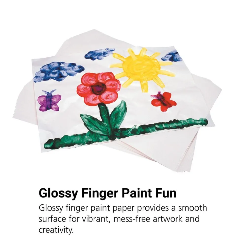 16" x 22" Glossy Finger Paint Paper - 100 Sheets
