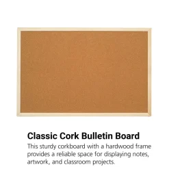 2' x 3' Hardwood Framed Cork Board