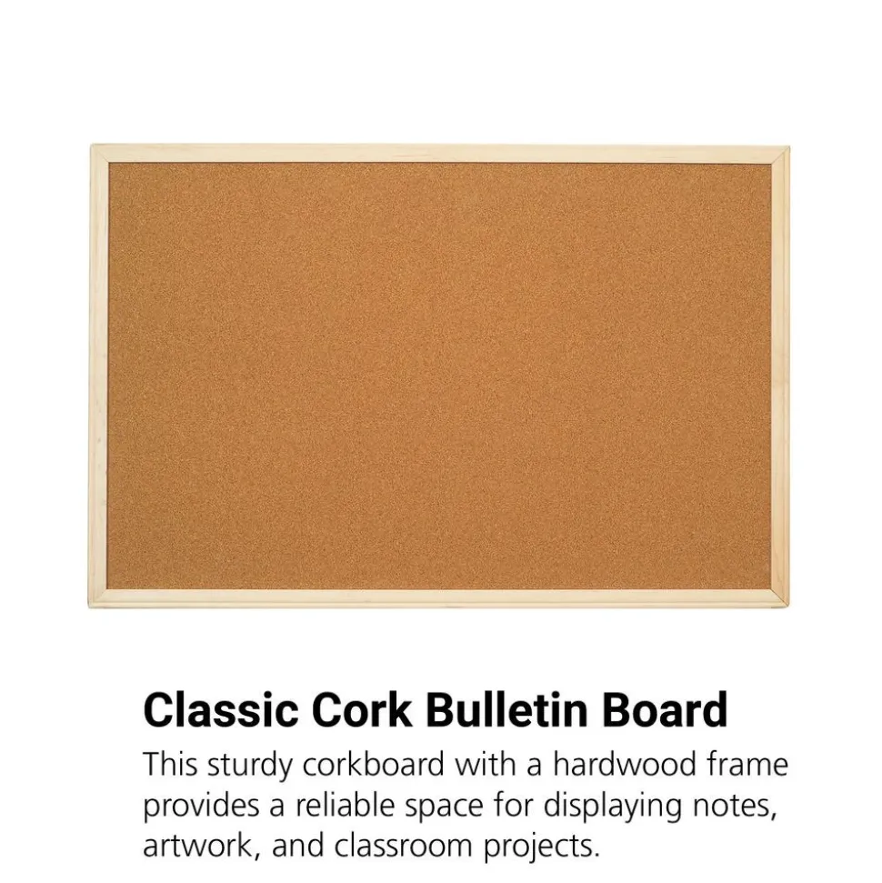 2' x 3' Hardwood Framed Cork Board