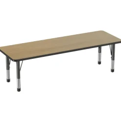 24" x 72" Rectangle Activity Table with Adjustable Chunky Legs - Pasadena Oak/Black