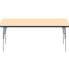 30" x 72" Rectangle Activity Table with Adjustable Swivel Glide Legs - Maple/Navy