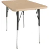 24" x 36" Rectangle Activity Table with Adjustable Swivel Glide Legs - Maple/Maple