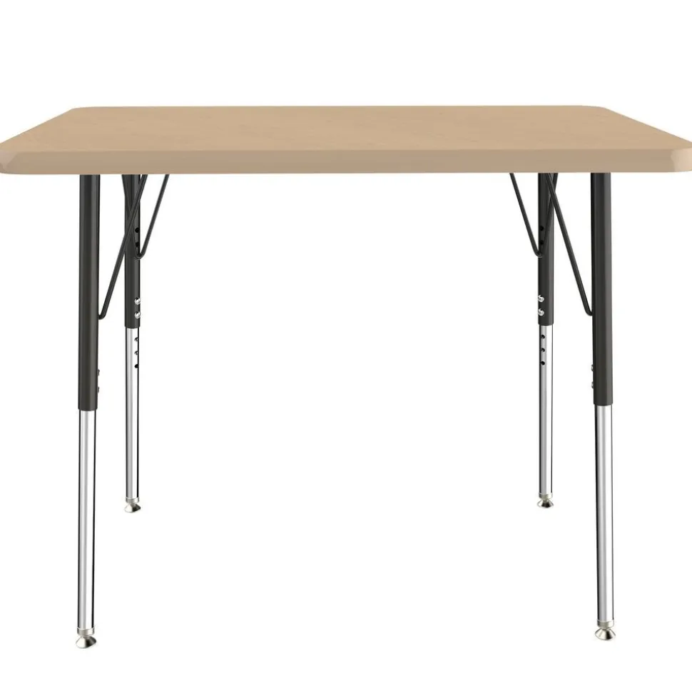 24" x 36" Rectangle Activity Table with Adjustable Swivel Glide Legs - Maple/Maple