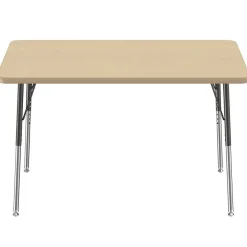 30" x 48" Rectangle Activity Table with Adjustable Swivel Glide Legs - Maple/Maple