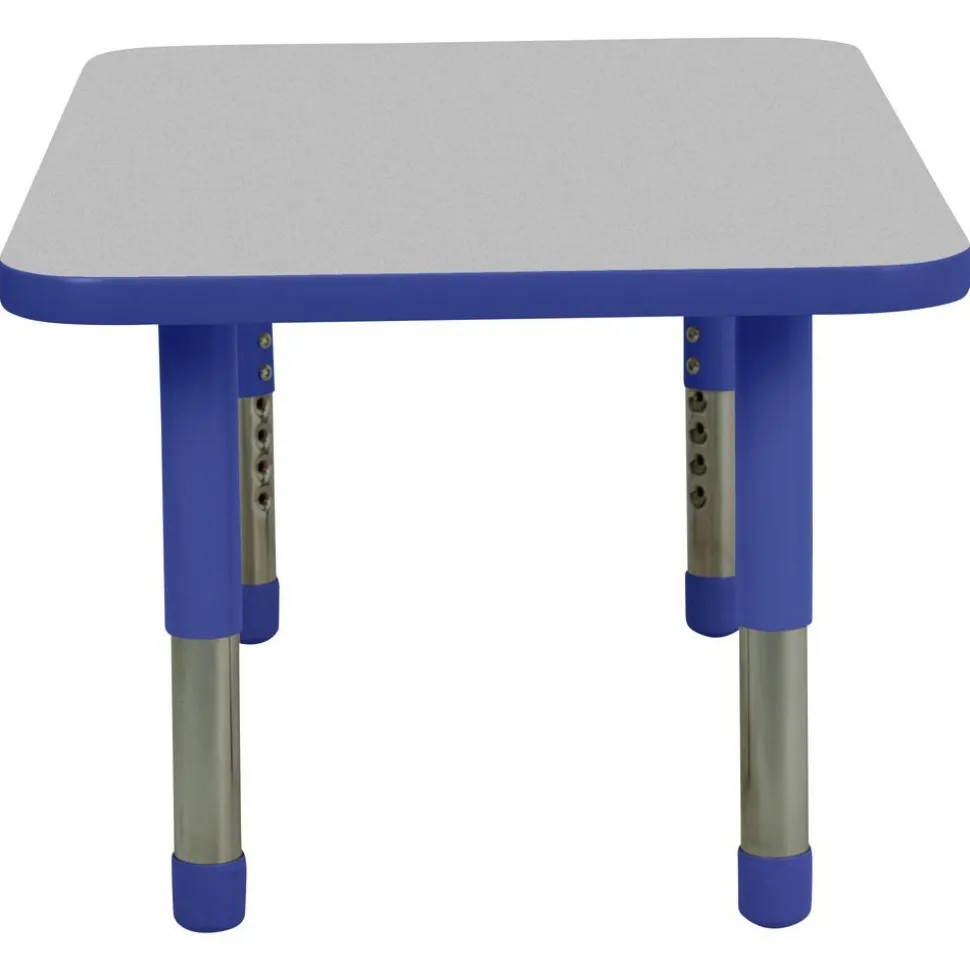 24" x 36" Rectangle Activity Table with Adjustable Tiny Tot Legs - Gray/BLue
