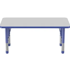 30" x 60" Rectangle Activity Table with Adjustable Chunky Legs - Gray/Blue