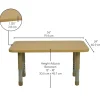 24" x 36" Rectangle Activity Table with Adjustable Tiny Tot Legs - Maple/Maple