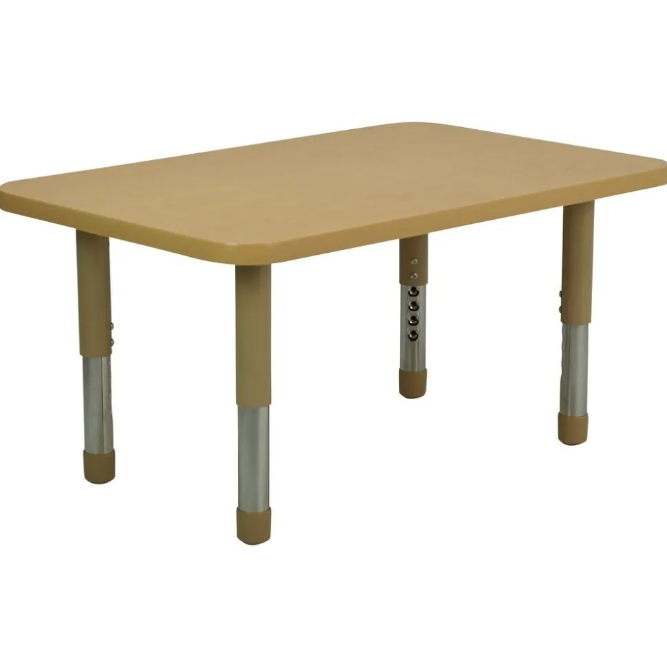 24" x 36" Rectangle Activity Table with Adjustable Tiny Tot Legs - Maple/Maple