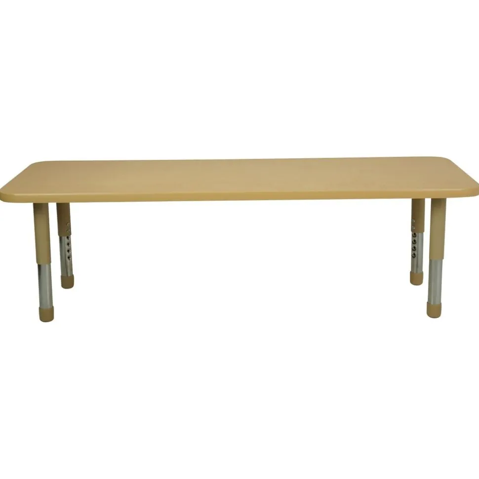 24" x 60" Rectangle Activity Table with Adjustable Tiny Tot Legs - Maple/Maple