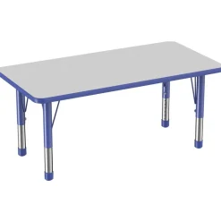 24" x 48" Rectangle Activity Table with Chunky Legs - Gray/Blue
