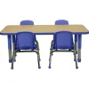 24" x 48" Rectangle Activity Table with Adjustable Tiny Tot Legs - Maple/Blue