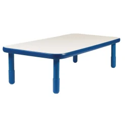 30" x 60" Rectangle BaseLine® Table, 18"H - Blue