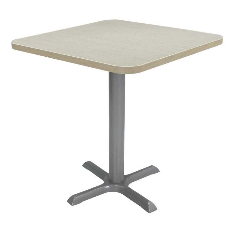 30" x 30" Square Cafe Bistro Table - Sand Drift/Silver