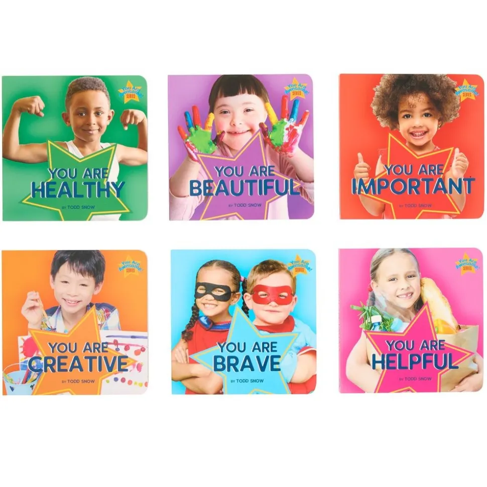 You Are Awesome Board Books - Healthy, Beautiful, Important, Creative, Brave, Helpful - Set