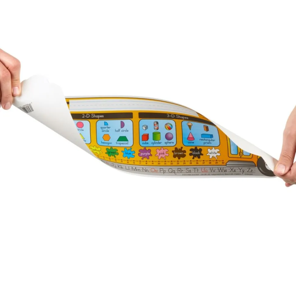 Zaner-Bloser Bus Shaped Self-Adhesive Vinyl Desktop Helpers™ - Set Of 24