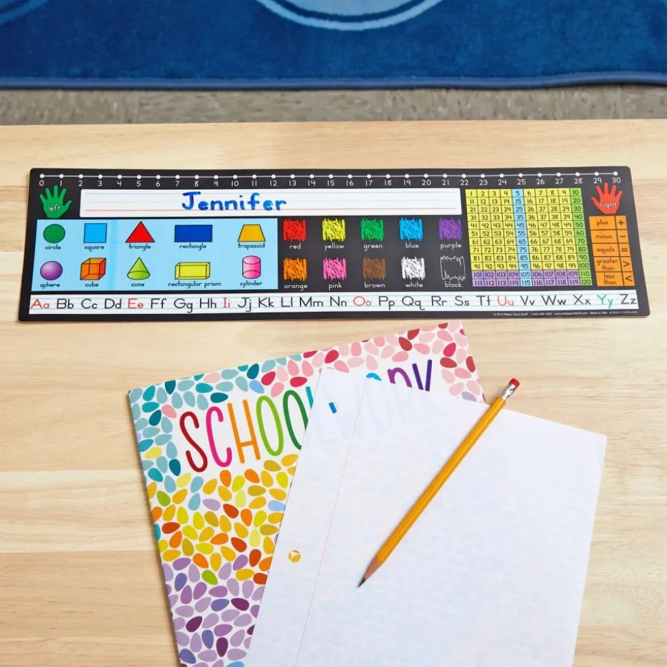 Zaner-Bloser 120 Grid with Number Line Self-Adhesive Vinyl Desktop Helpers™ - Set Of 24
