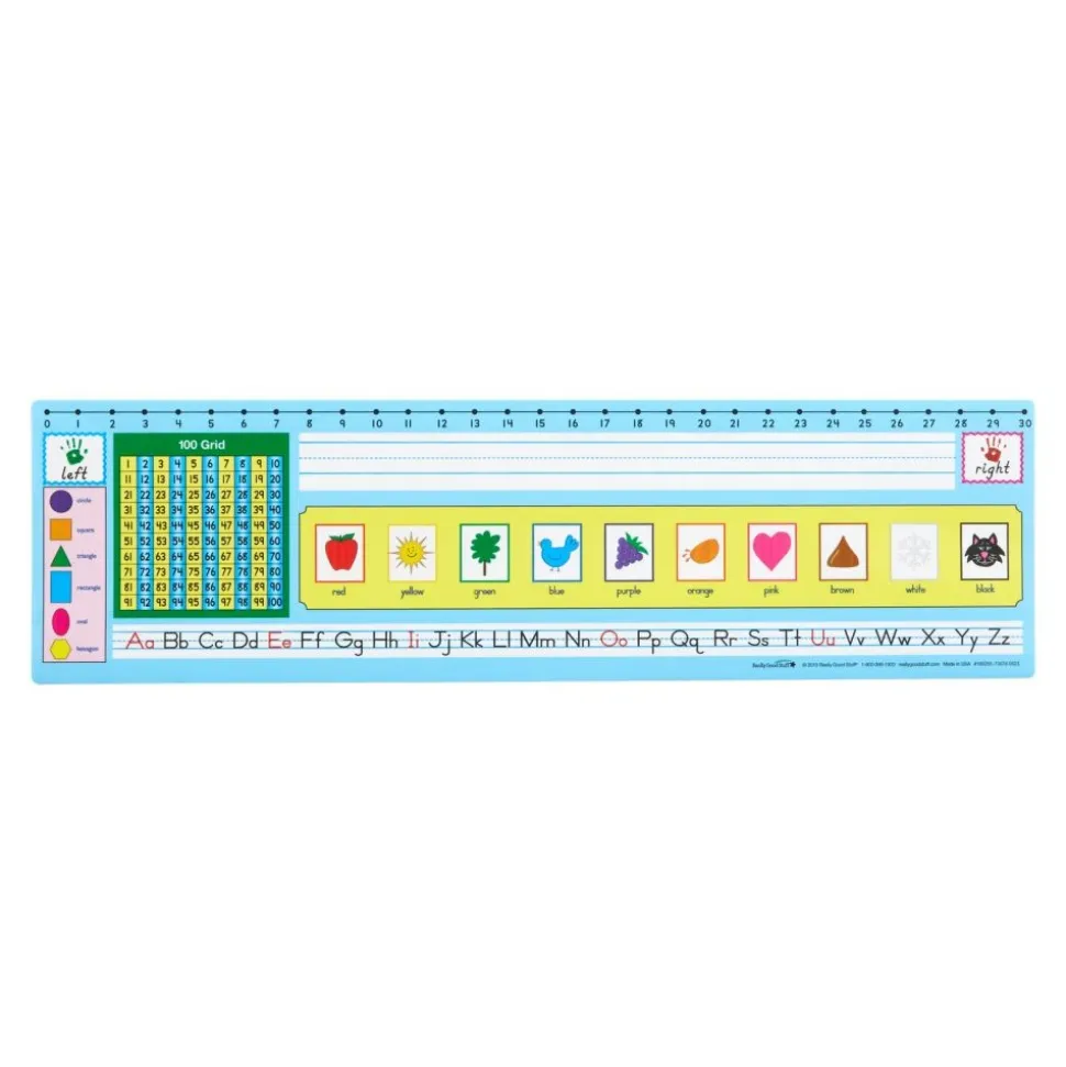 Zaner-Bloser 100-Grid with Number Line Self-Adhesive Vinyl Desktop Helpers™ - Set Of 24