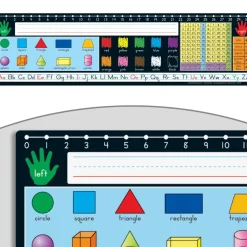 Zaner-Bloser 120 Grid with Number Line Self-Adhesive Deluxe Plastic Desktop Helpers™ - Set Of 24