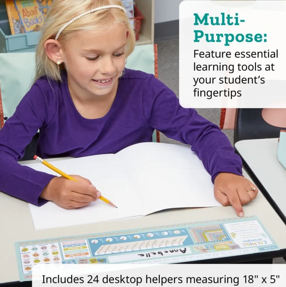 Zaner-Bloser Print Cursive Self-Adhesive Deluxe Plastic Desktop Helpers™ - Set Of 24