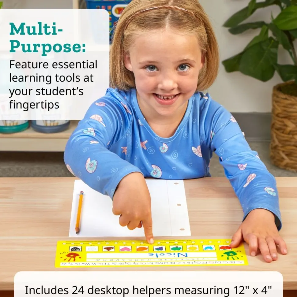 Zaner-Bloser Print Self-Adhesive Vinyl Desktop Helpers™ - Set Of 24