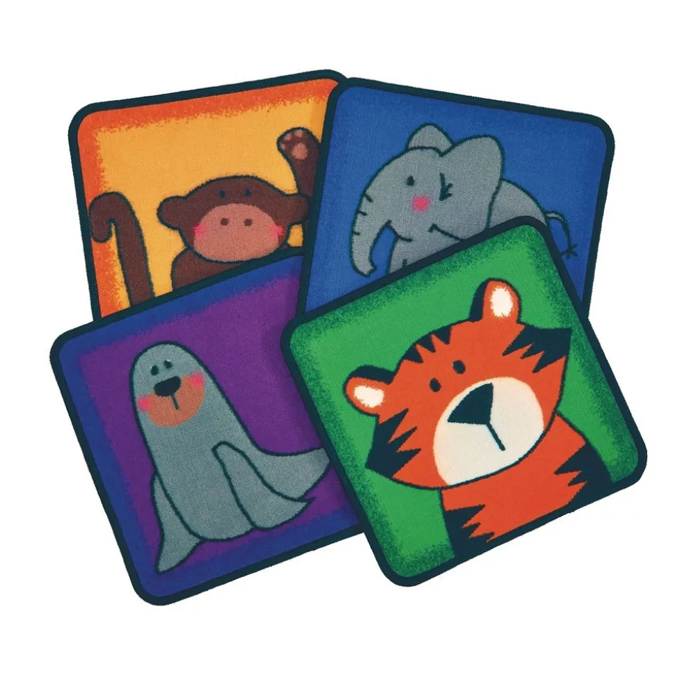 Zoo Animals Seating Squares - Set of 12 Kids Value PLUS